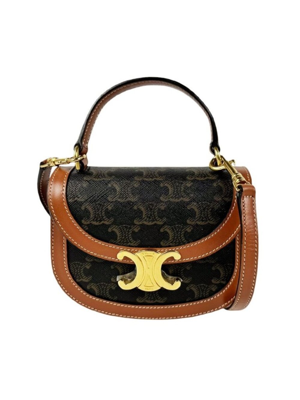 Celine Shoulder Bag Triomphe Mini Besace Clair
